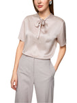 Romantic Treasures Blush Tie Neck T-Shirt <span>ZC55.01J15<span>