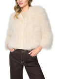 Fading Flowers Cream Fluffy Jacket <span>BC31.10W06<span>