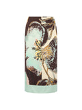 Fading Flowers Print Midi Skirt <span>BC71.11W53<span>
