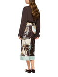 Fading Flowers Print Midi Skirt <span>BC71.11W53<span>