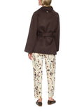 Fading Flowers Brown Wool Coat <span>BC12.04W33<span>
