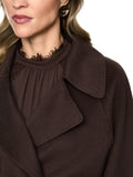 Fading Flowers Brown Wool Coat <span>BC12.04W33<span>
