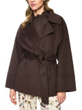 Fading Flowers Brown Wool Coat <span>BC12.04W33<span>