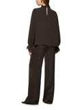 Fading Flowers Brown Lace Trim Blouse <span>BC51.18W90<span>