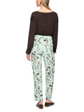 Fading Flowers Brown Lace Trim Top <span>BC51.22W90<span>