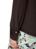 Fading Flowers Brown Lace Trim Top <span>BC51.22W90<span>