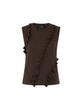 Fading Flowers Brown Frill Top <span>BC61.04M23<span>