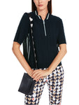 Heartbreaker Navy Short Sleeve Zip Top <span>YS41.05M09<span>