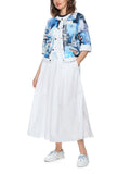 Salty Breeze White Pleat Pull On Aline Skirt <span>AS71.13W85<span>