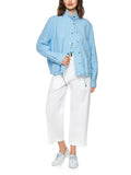 Salty Breeze Pale Blue Cotton Jacket <span>AS31.35W48<span>