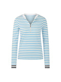 Salty Breeze Long Sleeve Stripe Top With 1/4 Zip Detail <span>AS48.42J90<span>