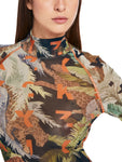 Fit For Leo Mesh Jungle Print Top <span>XS48.03J01<span>