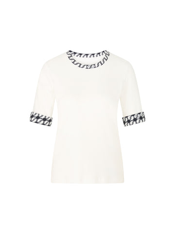 Logomania Ivory Print T-Shirt <span>ZS48.18J55<span>