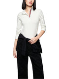 Ski Is The Limit Ivory Collar Polo <span>ZS48.44J55<span>