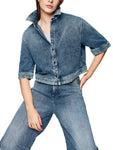 Logomania Short Sleeve Box Style Denim Jacket <span>ZS51.12D03<span>
