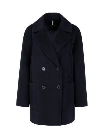 Logomania Navy Wool Pea Coat <span>ZS12.03W05<span>