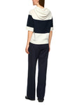 Logomania Wool Stripe Short Sleeve Hoody <span>ZS41.06M52<span>