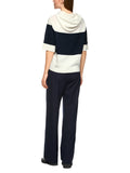 Logomania Wool Stripe Short Sleeve Hoody <span>ZS41.06M52<span>