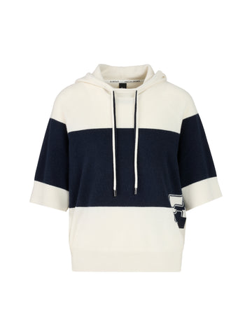 Logomania Wool Stripe Short Sleeve Hoody <span>ZS41.06M52<span>