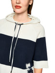 Logomania Wool Stripe Short Sleeve Hoody <span>ZS41.06M52<span>