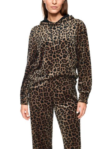 Dodgy Dogs Leopard Print Velour Hoody <span>ZS44.16J65<span>