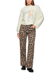 Dodgy Dogs Leopard Print Wigan Wide Leg Jean <span>ZS82.18D12<span>