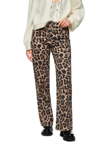 Dodgy Dogs Leopard Print Wigan Wide Leg Jean <span>ZS82.18D12<span>