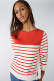 Red Heart Stripe Cotton Sweater <span>86651<span>