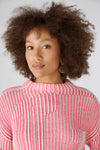 Two Tone Cotton Crew Neck Sweater <span>89582<span>