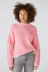 Two Tone Cotton Crew Neck Sweater <span>89582<span>