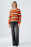 Orange Stripe Chunky Knit Sweater <span>89937<span>