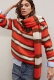 Orange Stripe Chunky Knit Sweater <span>89937<span>