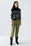 Rodeo Romance Intarsia Navy Sweater <span>94309<span>