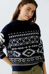 Rodeo Romance Intarsia Navy Sweater <span>94309<span>