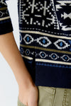 Rodeo Romance Intarsia Navy Sweater <span>94309<span>