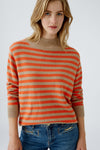 Caramel/Orange Stripe Sweater <span>89934<span>