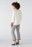 Viscose Crew Neck Sweater  With Print Sleeve Detail <span>89584<span>