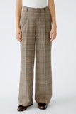 Caramel Wide Leg Check Trousers <span>89780<span>