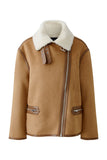 Autumn Checklist Faux Sheepskin Jacket <span>86733<span>