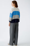 Blue Striped Relaxed Sweater <span>90175<span>