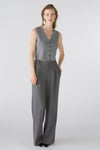 Amazing Greys Pinstripe Wide Leg Wool Feel Trousers <span>88775<span>