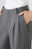 Amazing Greys Pinstripe Wide Leg Wool Feel Trousers <span>88775<span>