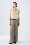 Amazing Greys Charcoal Grey Satin Pull On Wide Leg Trousers <span>88773<span>