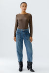 Cafe Rouge Coffee Lurex Top <span>94555<span>