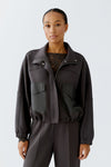 Cafe Rouge Slate Grey Jersey Bomber Jacket <span>94779<span>