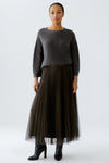 Cafe Rouge Coffee Lurex Mesh Skirt <span>95399<span>