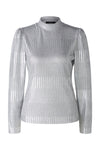 Amazing Greys Silver Metallic Jersey Crew Neck Top <span>89506<span>