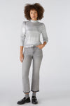 Amazing Greys Silver Metallic Jersey Crew Neck Top <span>89506<span>