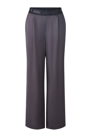 Amazing Greys Charcoal Grey Satin Pull On Wide Leg Trousers <span>88773<span>