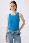 Silky Rib Vest Top <span>88608-BLUE<span>